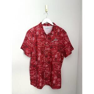 Columbia Men’s Large Collegiate Georgia‎ College Tailgate Gameday Fishing Shirt